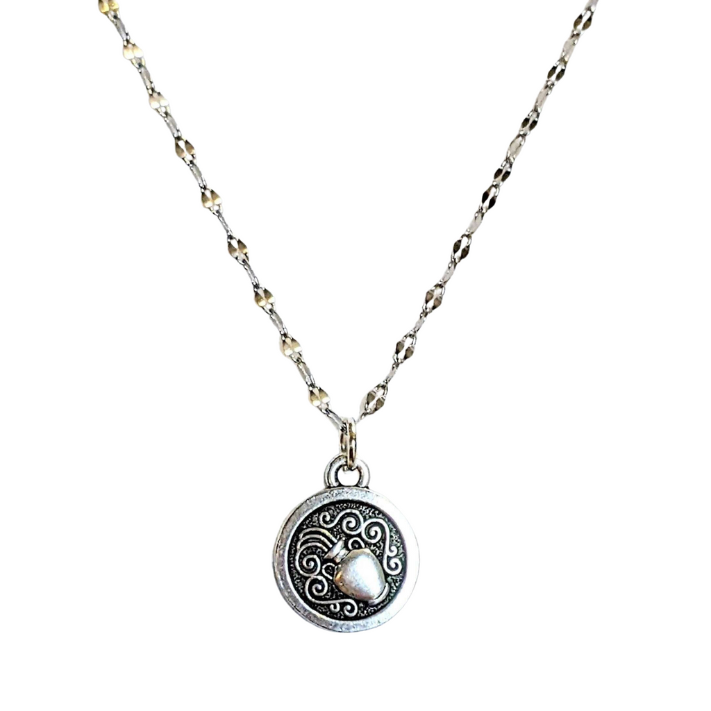 Double Sided Zodiac Coin Necklace - 24 inch