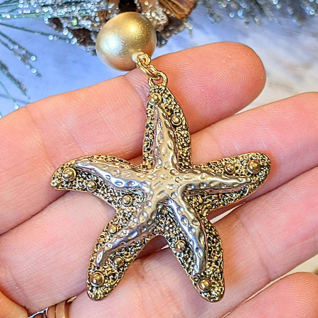 Antique Two Tone Starfish Pendant