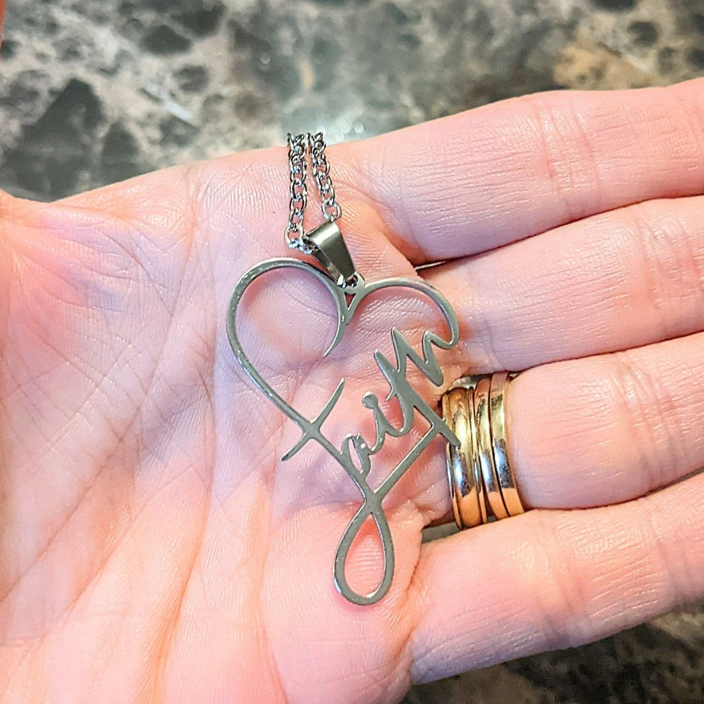 Faith Necklace/ Earring/Bracelet Set, 20 inch