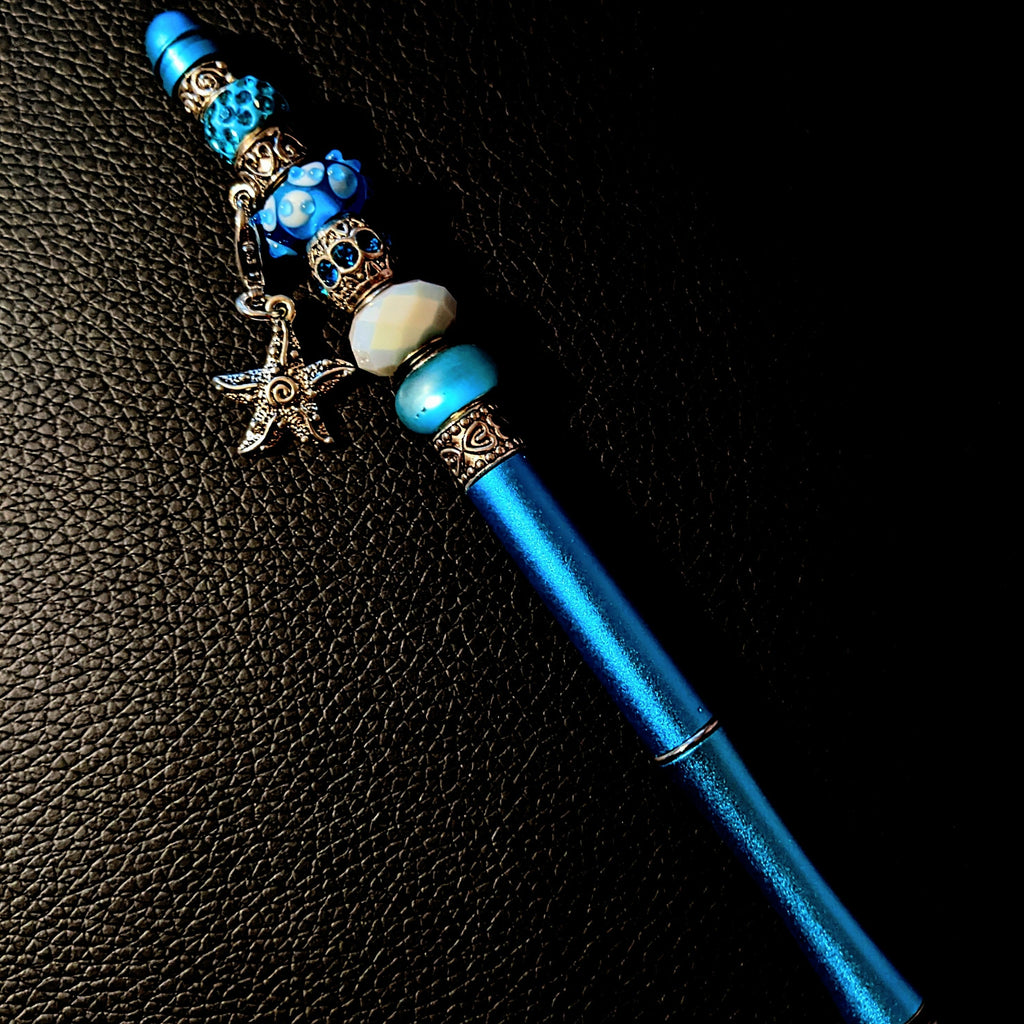 Charmed Gift Pen, Crystal Pen, Beaded Pen,Gift for her Starfish