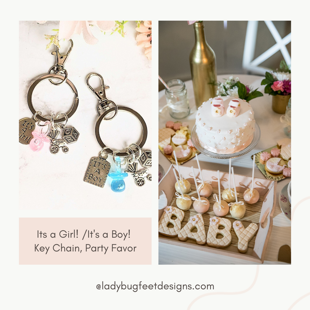 Its a Girl! /It's a Boy! Key Chain, Party Favor