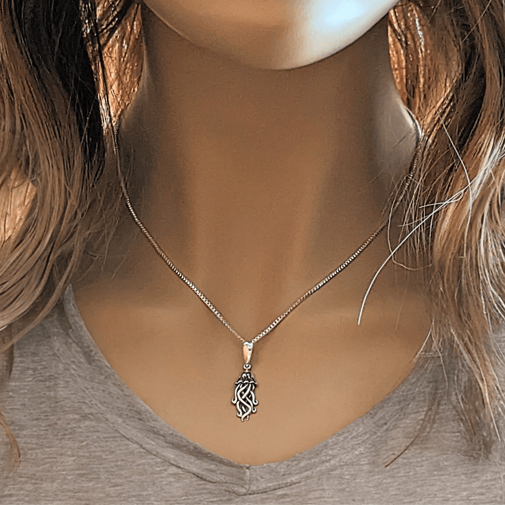 Jellyfish Pendant charm necklace, 22 inch