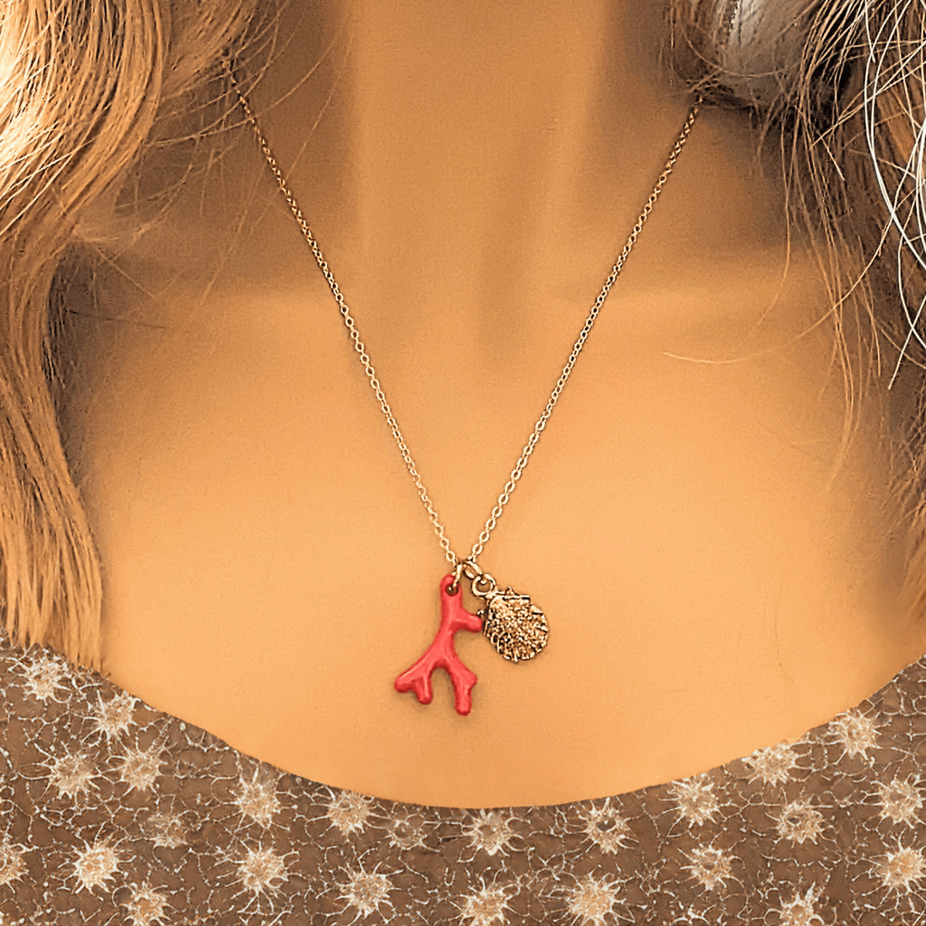 Red Coral necklace, 18- 24 inch