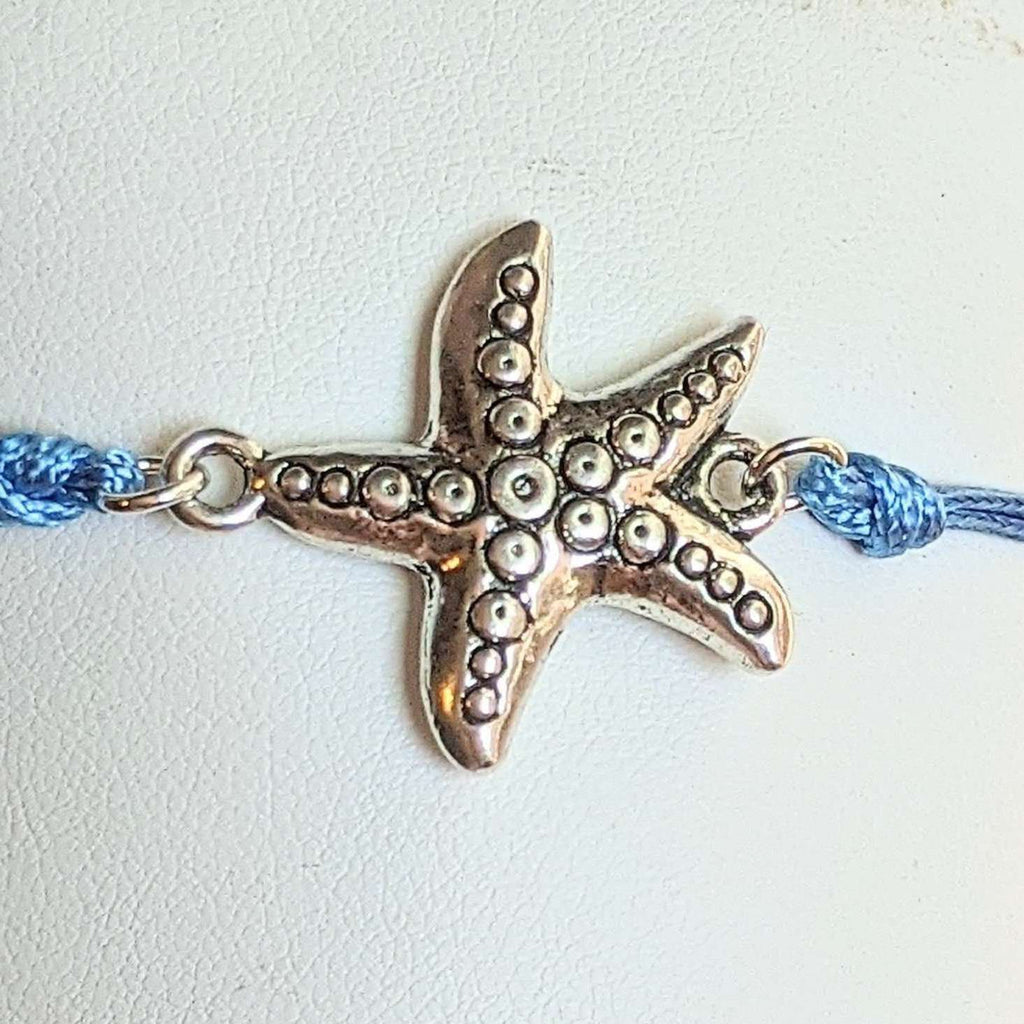 Starfish Waxed Cord surfer Bracelet