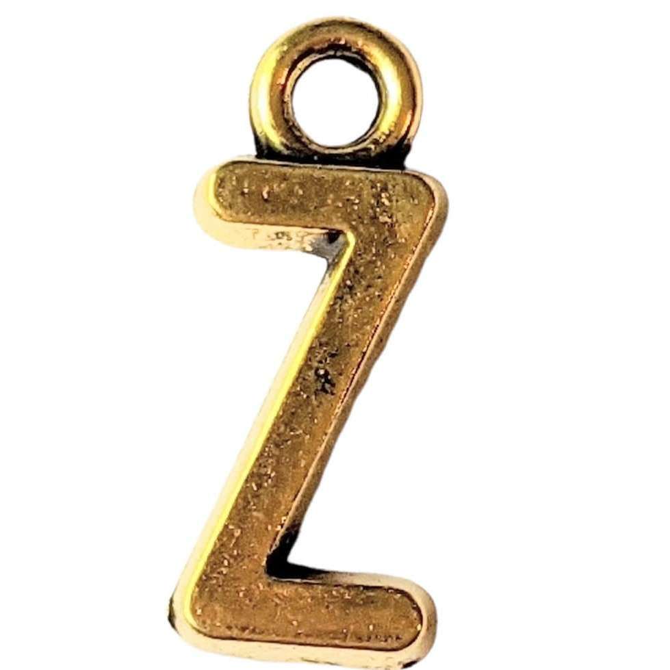 Gold Initial Charm - Letter Z
