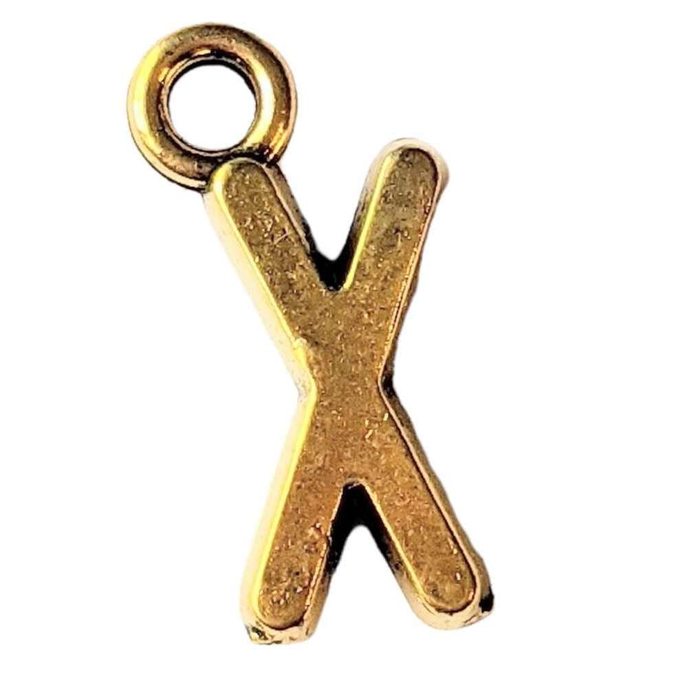 Gold Initial Charm - Letter X