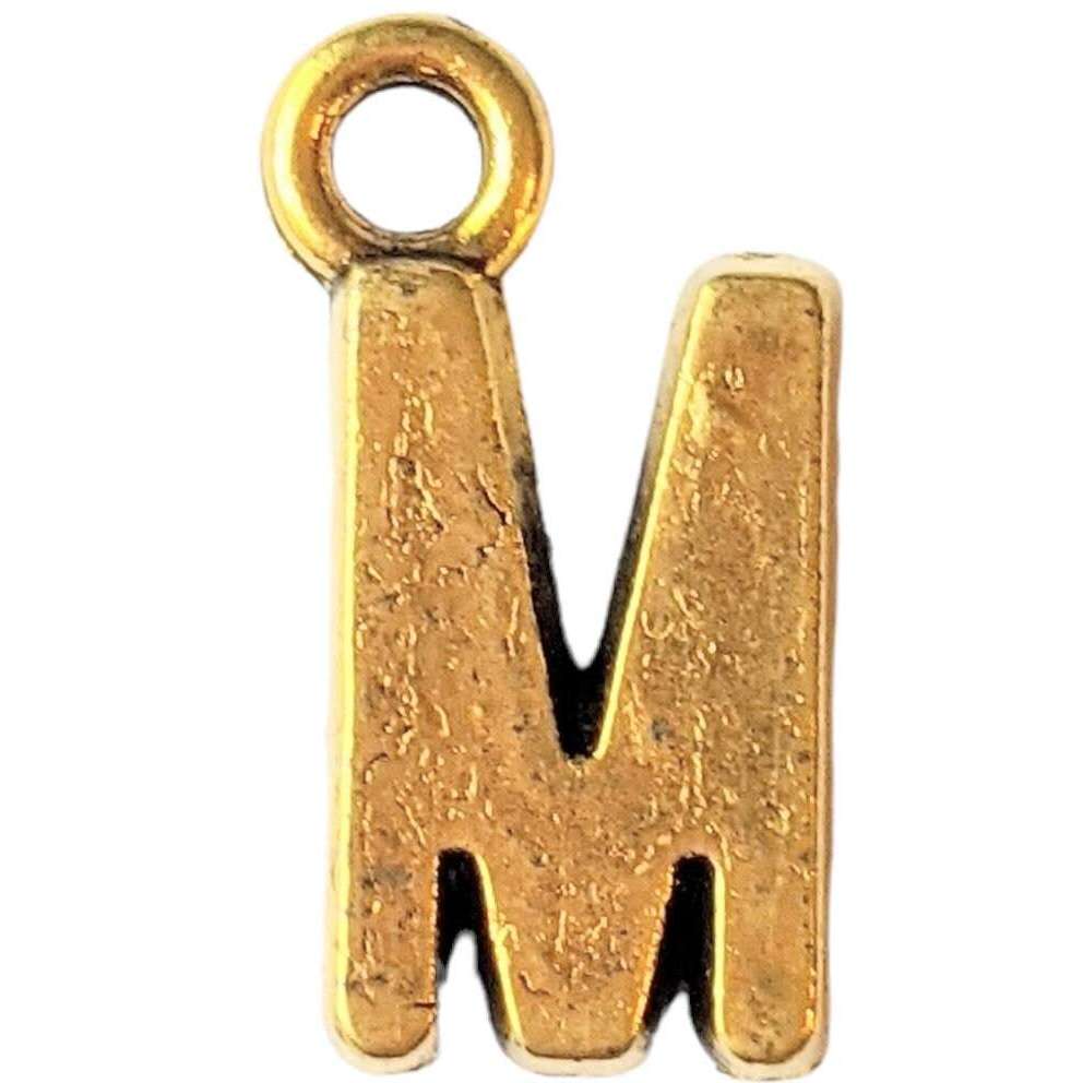 Gold Initial Charm - Letter M