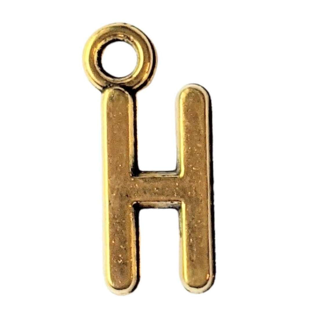 Gold Initial Charm - Letter H