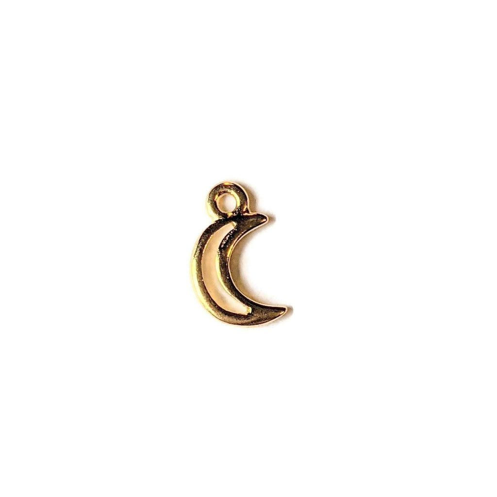 Gold Small TierraCast® Open Crescent Moon Charm