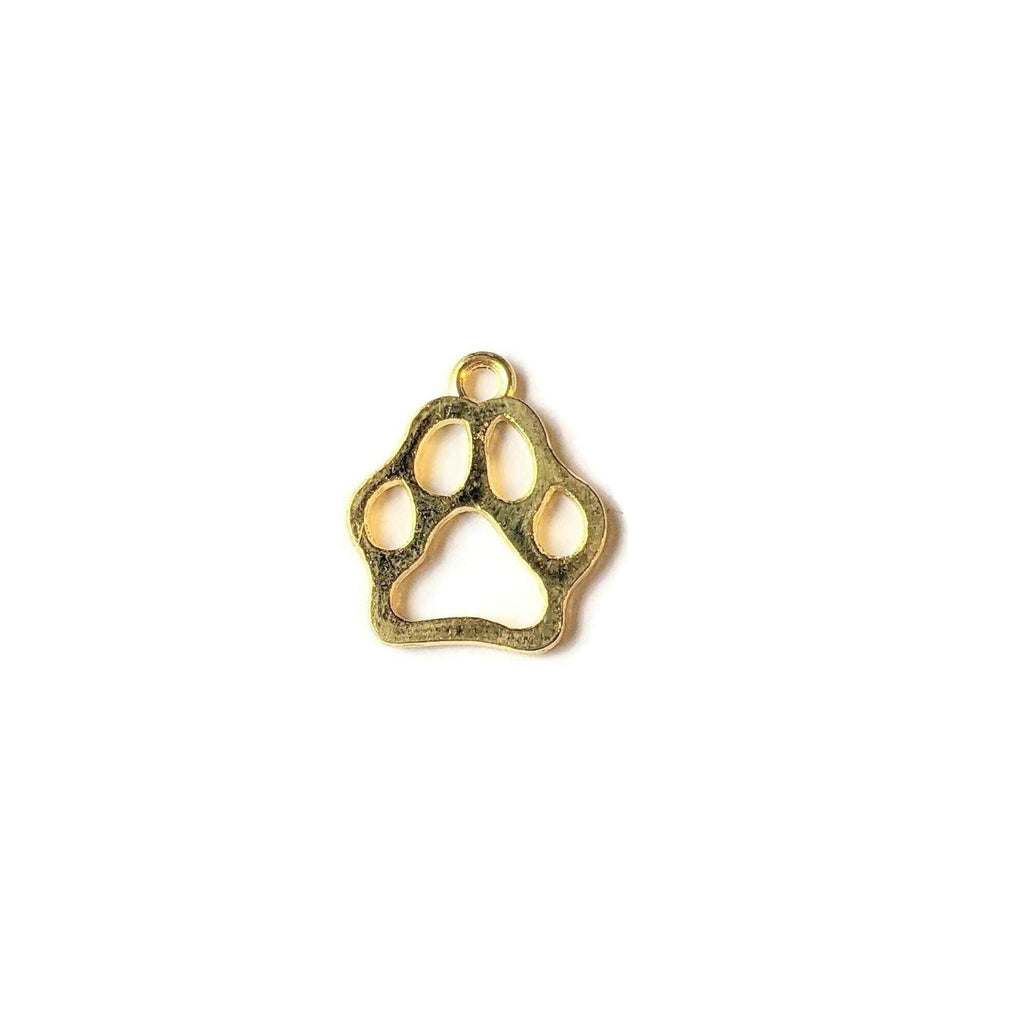 Large Gold Cat/Dog Paw Charm