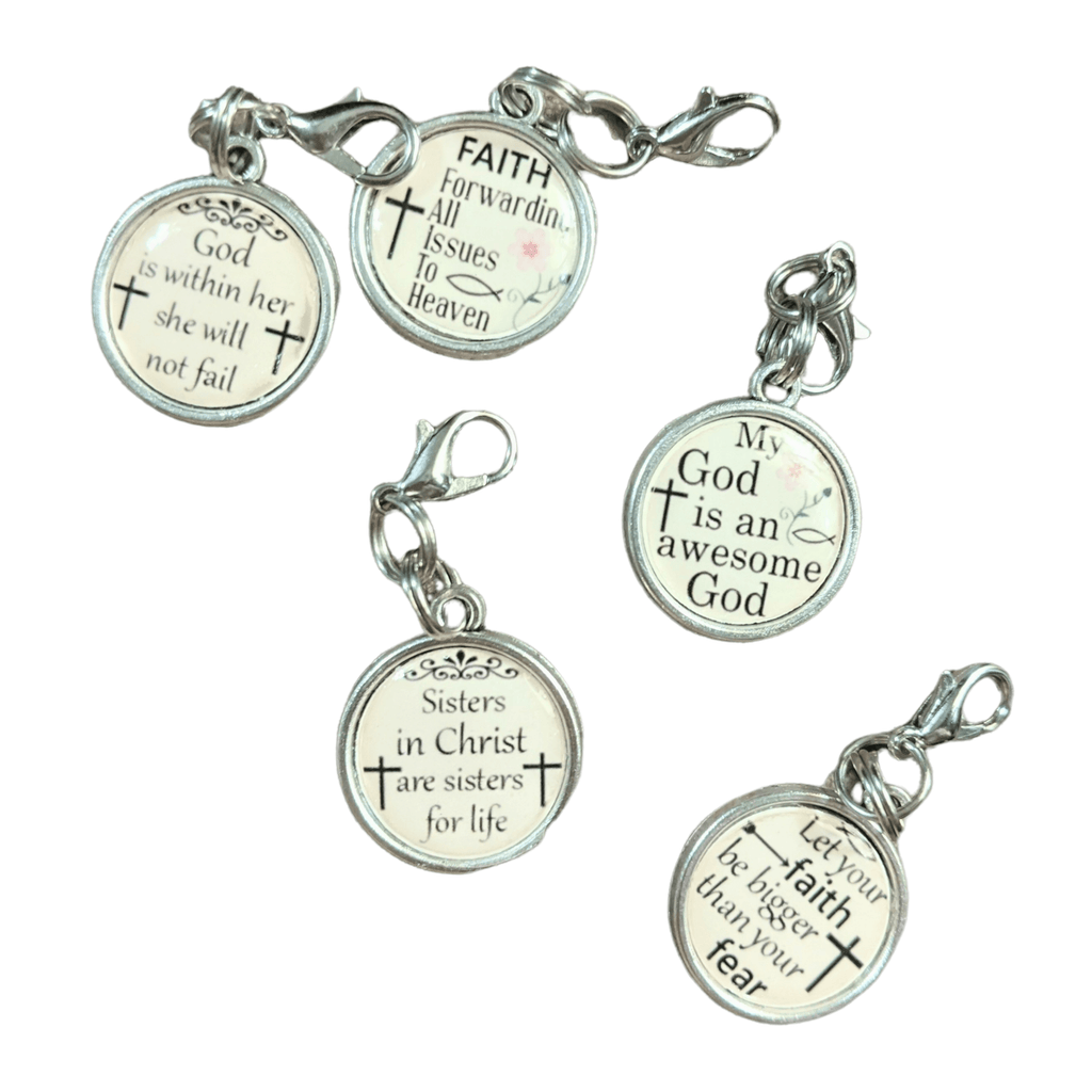 Religious Gift Charm Bookmark- Choose one Let Your Faith Be Bigger Than Your Fear