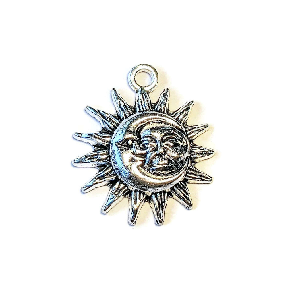 Silver Celestial Sun/Moon Charm