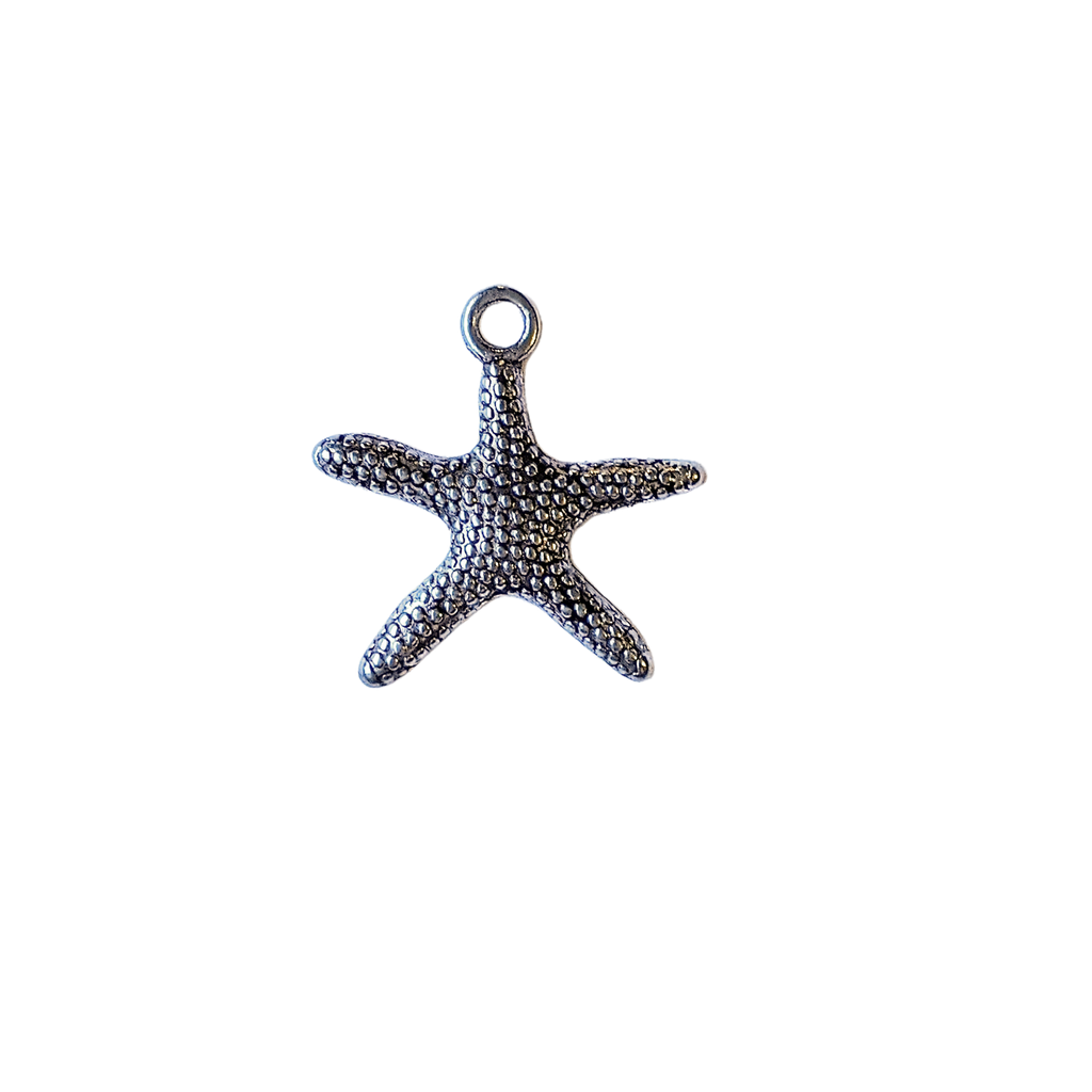 Antique Silver Starfish Charm Pendant