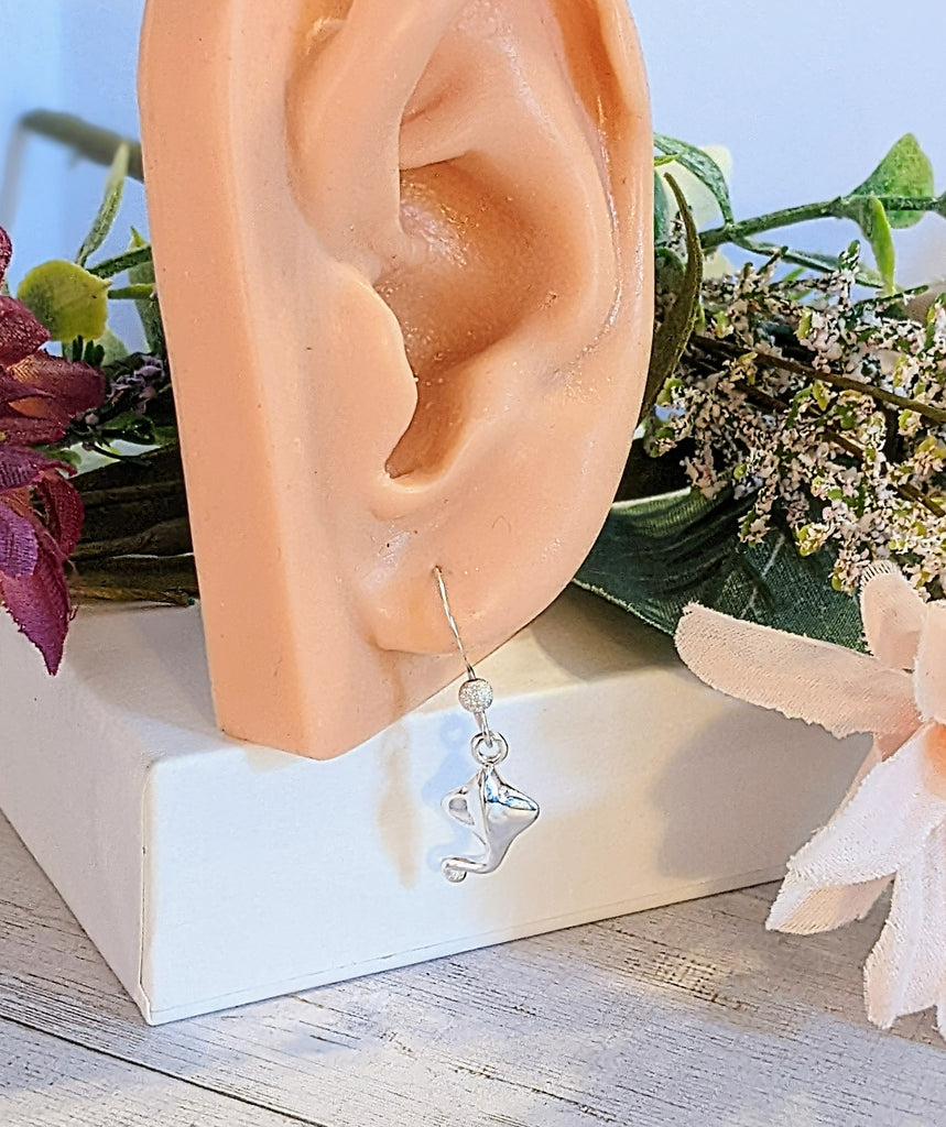 Manta Ray Sterling Silver dangle earrings