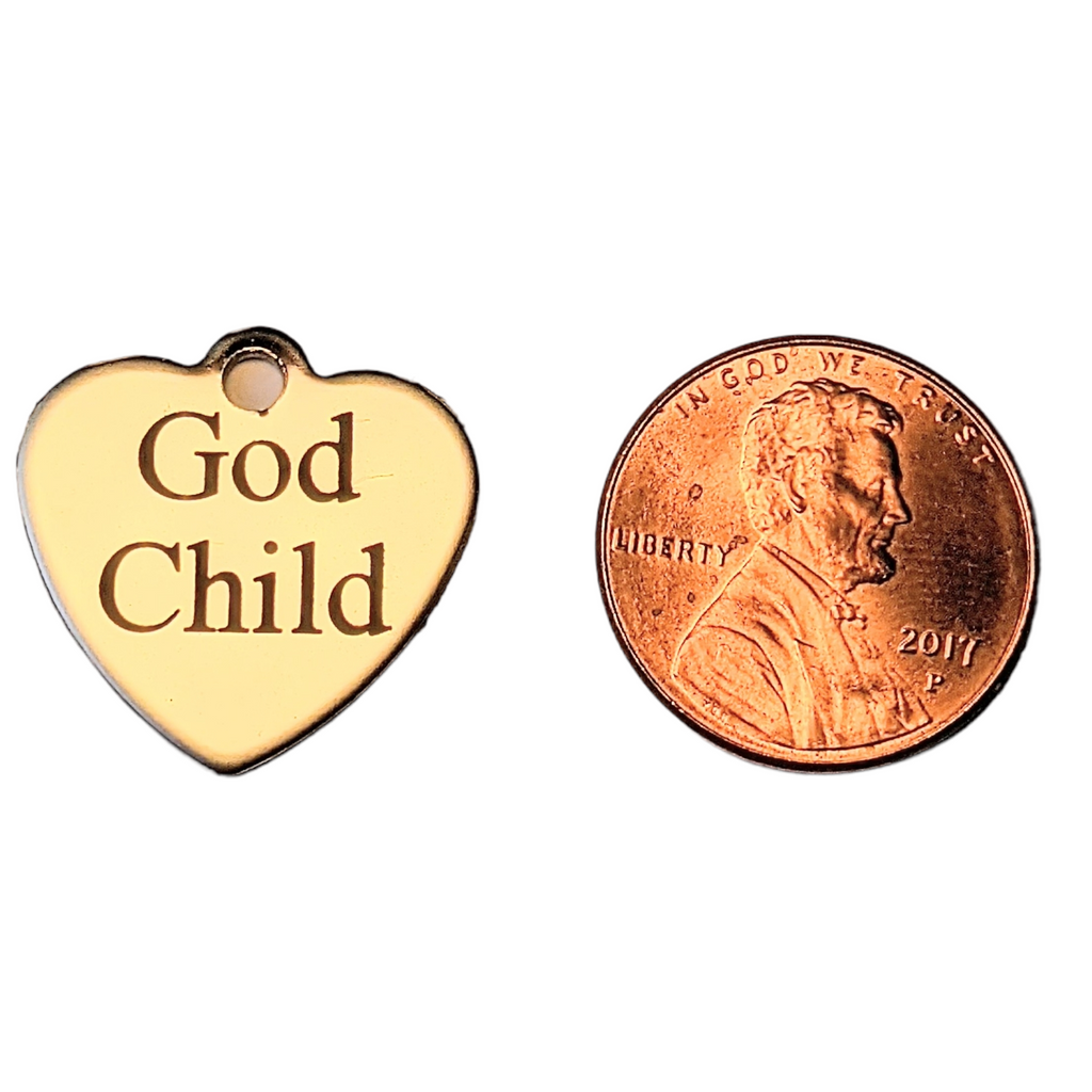Gold Child Heart Charm