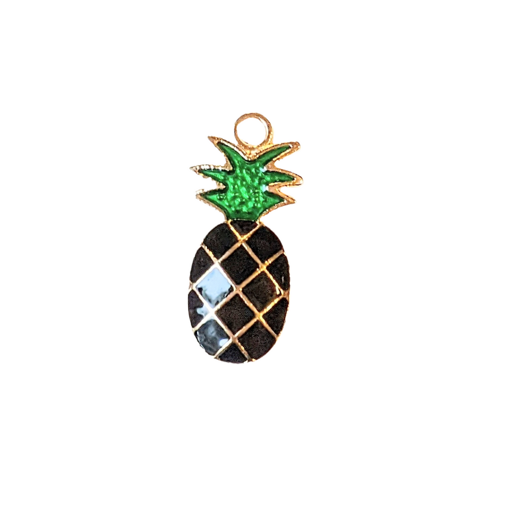Black Enamel Pineapple Charm