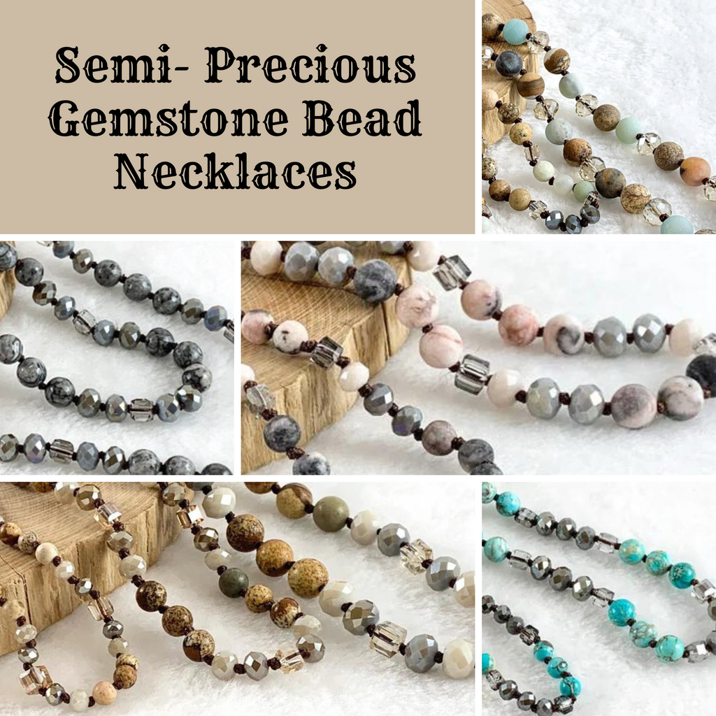 Semi-Precious Gemstone & Crystal Knotted Necklaces