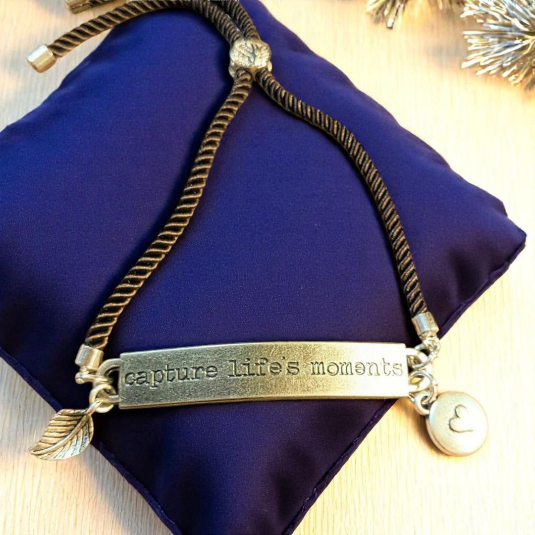 Capture Life's Moments Twisted Rope Bolo Bracelet