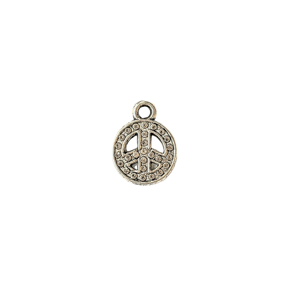Silver Peace Sign Charm II