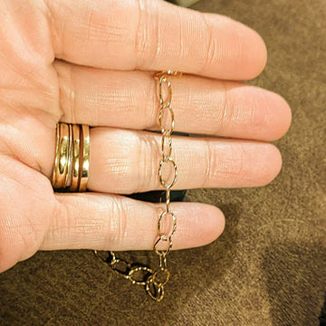 14K Gold Filled Hammered Charm Bracelet Base - D.i.y. - Build Your Charm Bracelet!