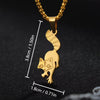 Racoon Necklace, 24 inches - Silver or Gold