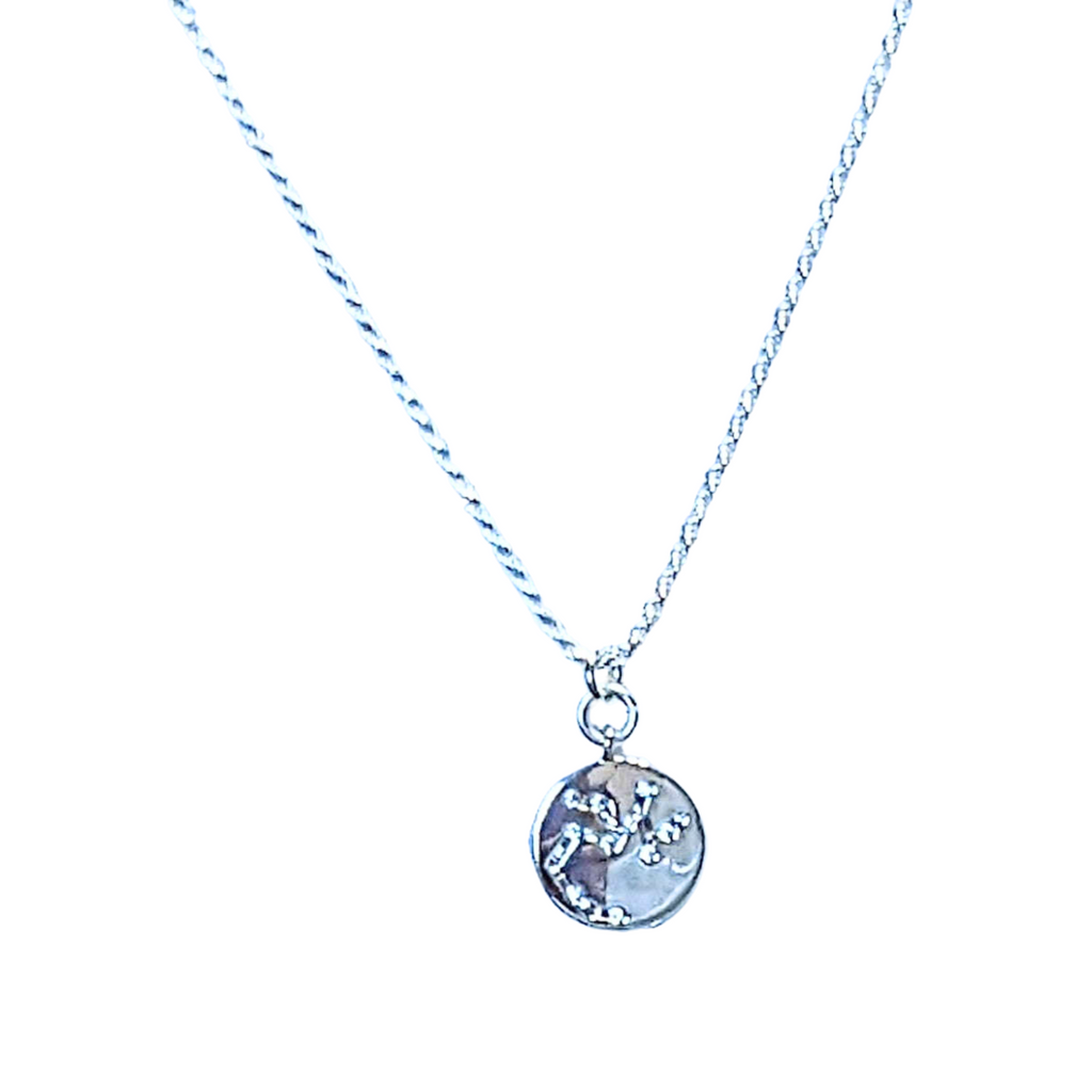 Silver Zodiac Constellation Necklace - 12-24 inch