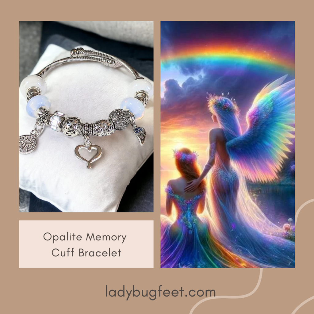 Opalite Memory Euro Cuff Wrap Bracelet