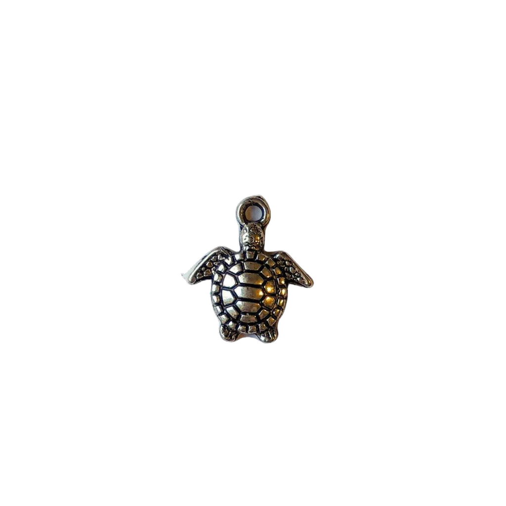 Silver Sea Turtle charm