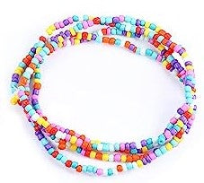 Beaded Stretch Cord Anklet-Candy Sprinkles