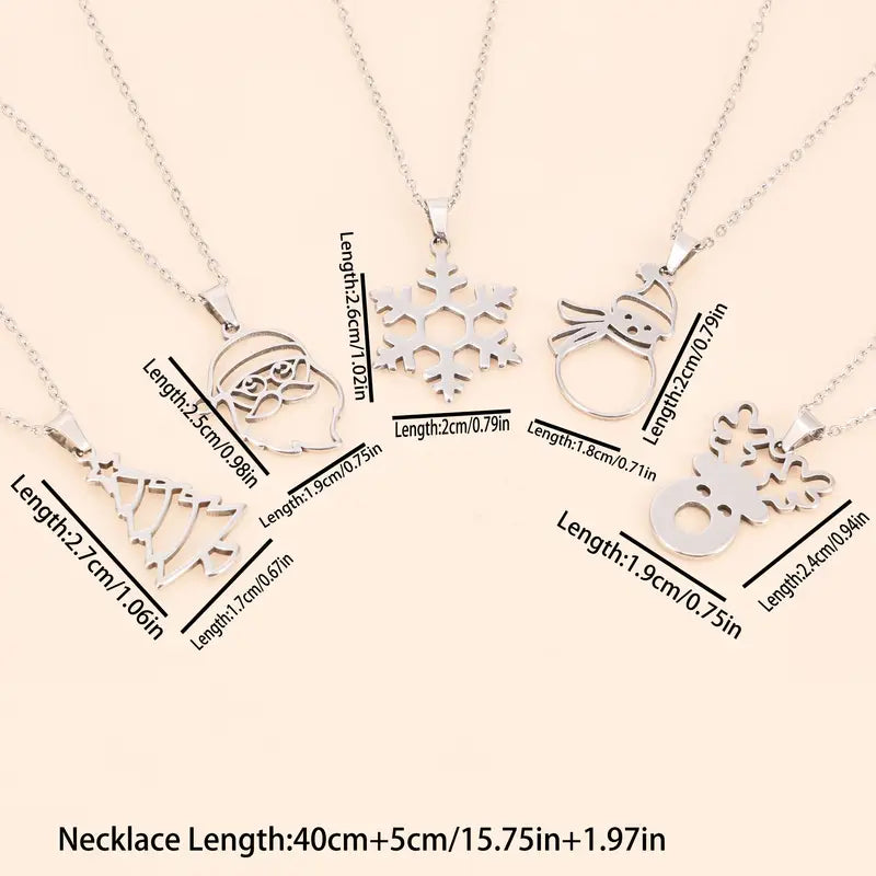 Christmas Necklace, Stainless Steel - 18 inch - Choose Yours!