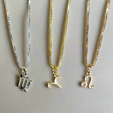 Zodiac Symbol Necklace, Gold - 12 - 24 inches