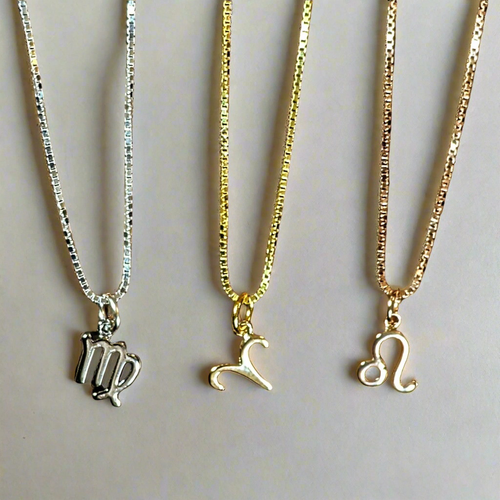 Gold Zodiac Symbol Necklace - 12 - 24 inches