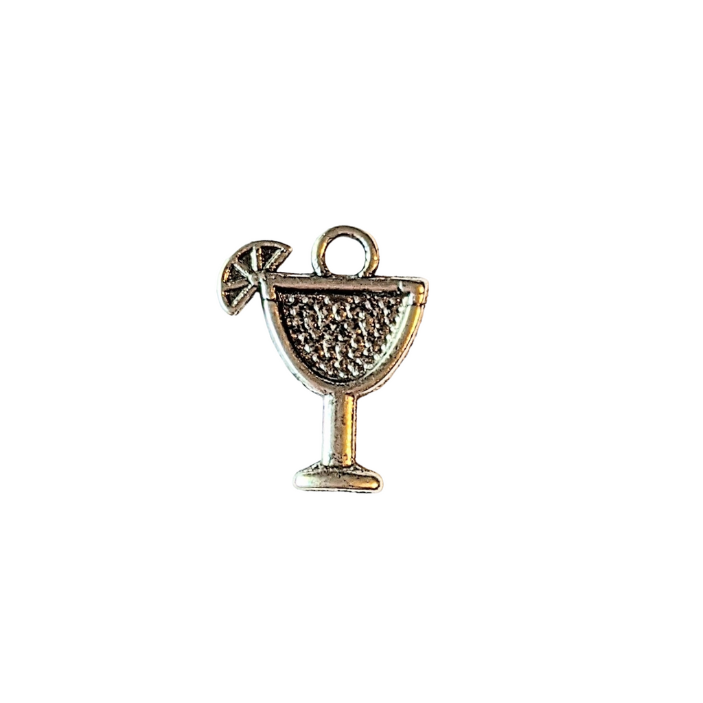 Silver Cocktail Drink Charm