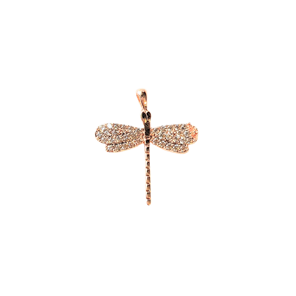 Rose Gold Dragonfly Pendant