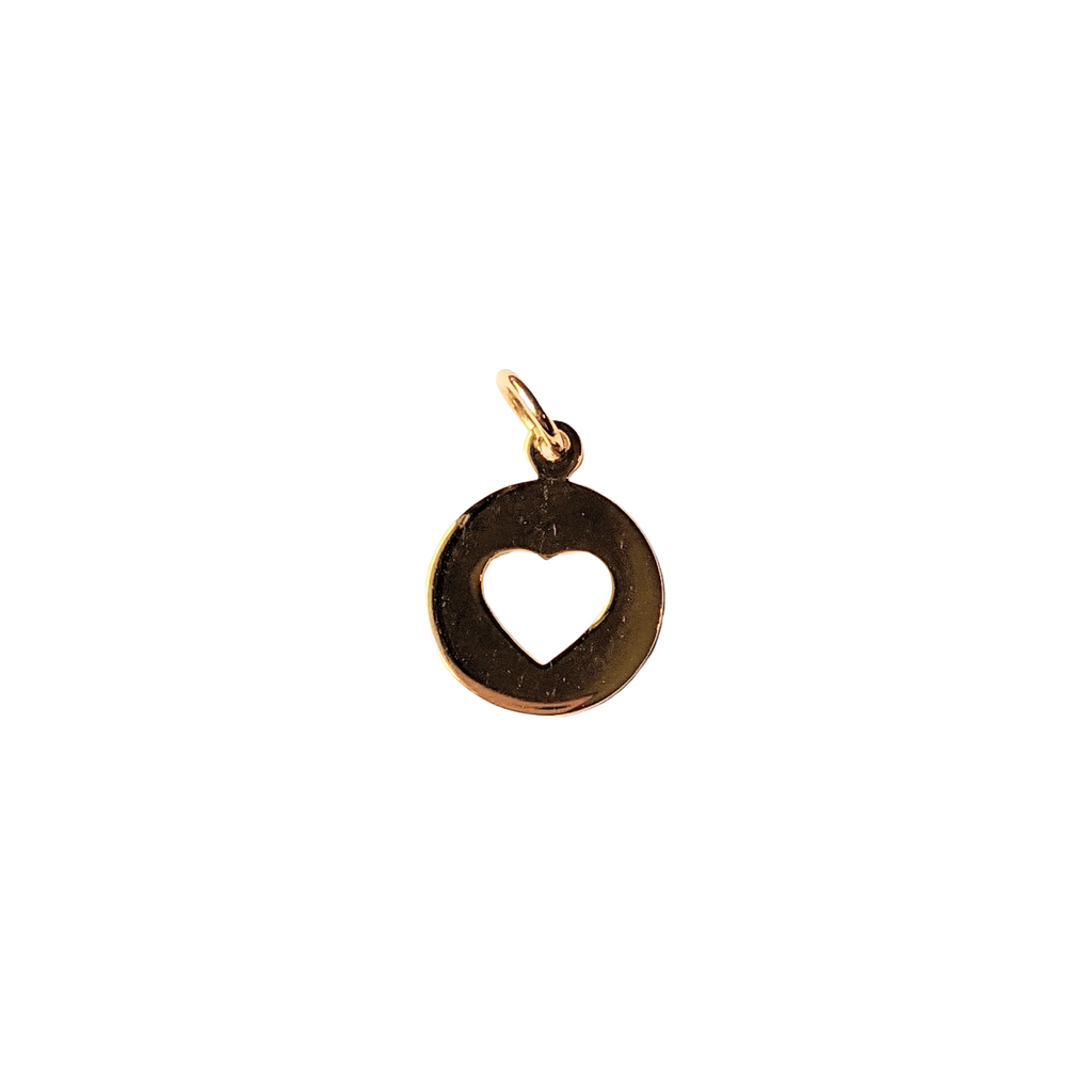Gold Heart Cut Out Charm