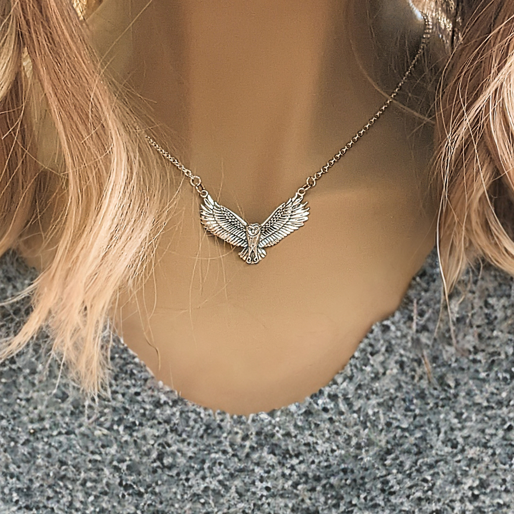 Owl in Flight necklace