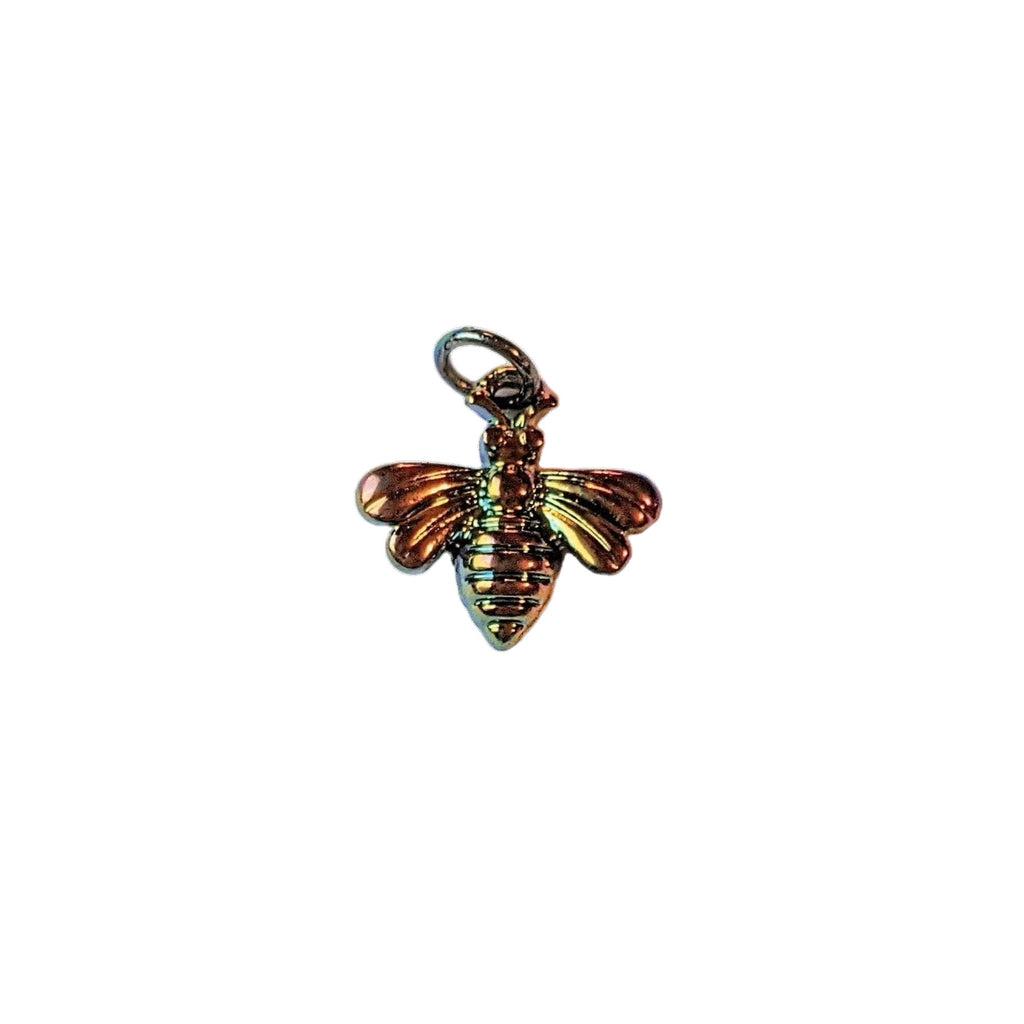 Black Electroplated Bee Charm