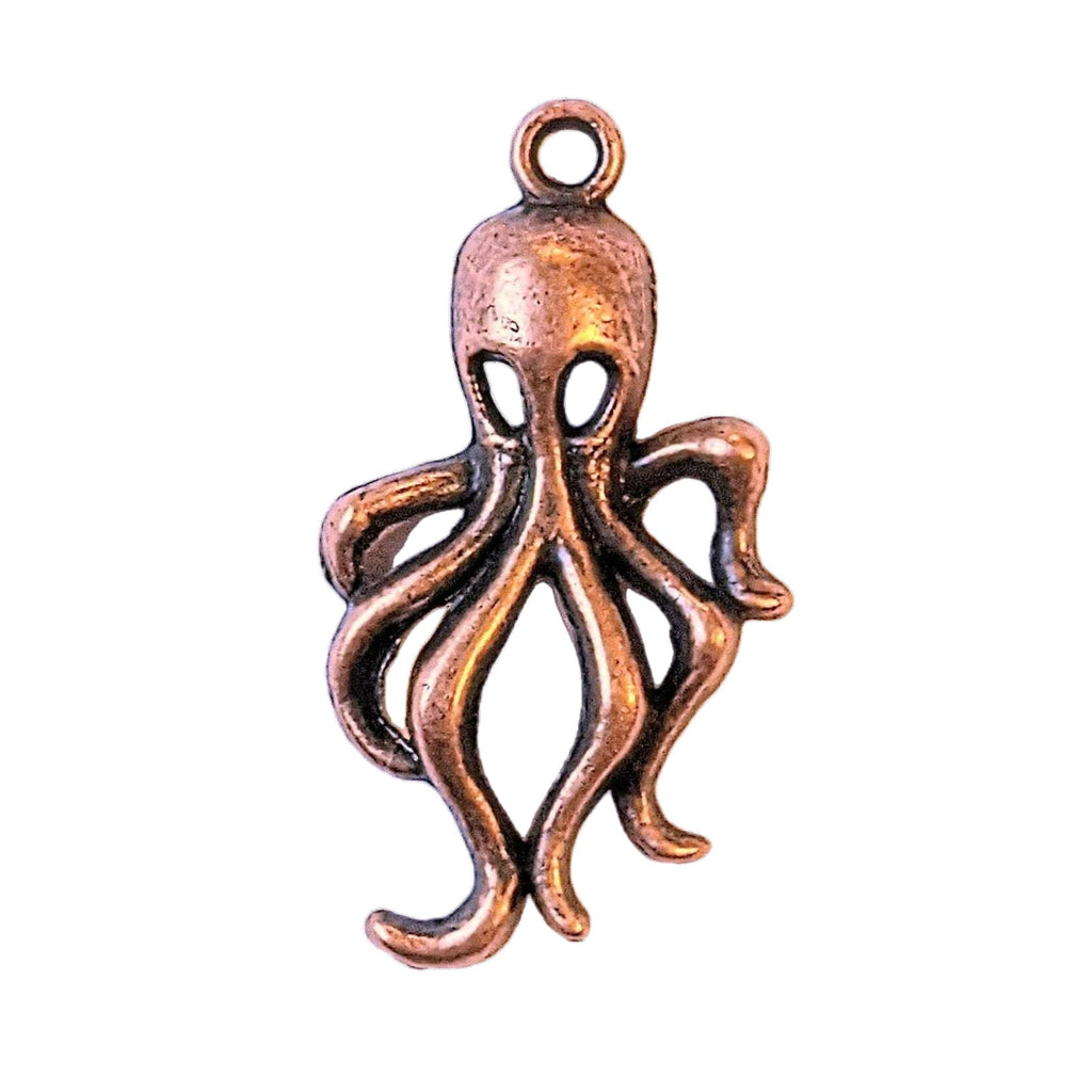 Antique Copper Octopus Pendant