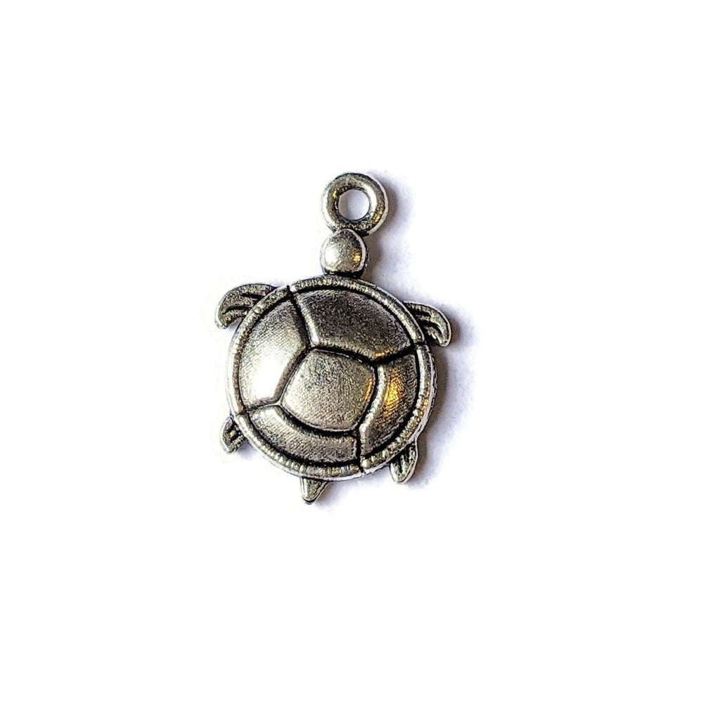 Silver Round Turtle/Tortoise Charm