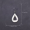 Christmas Tree Drop earrings - Silver