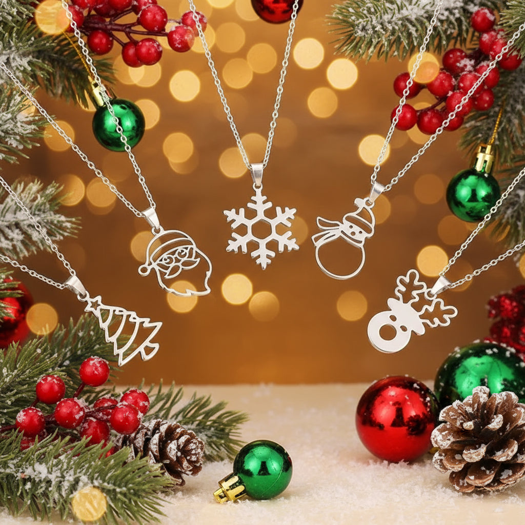 Christmas Necklace, Stainless Steel - 18 inch - Choose Yours!