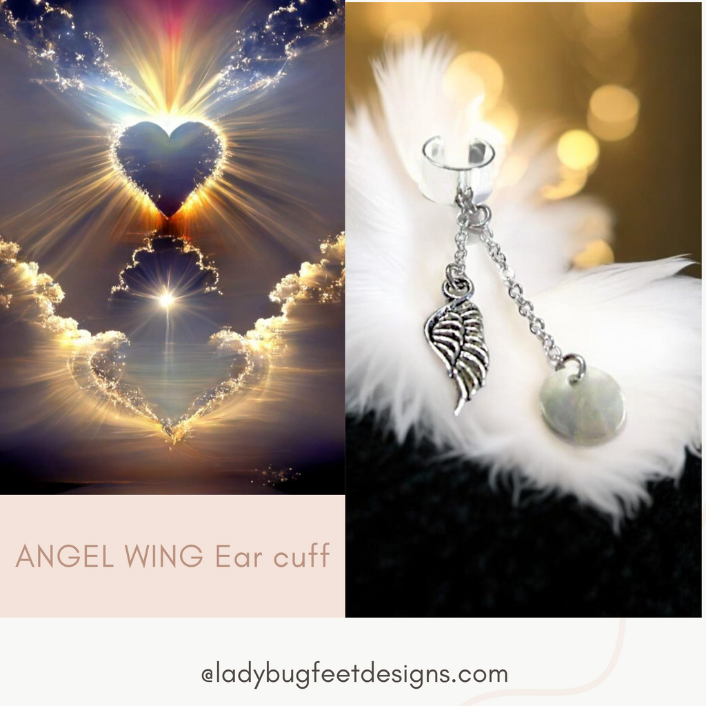 Angel Wing ear cuff, Silver