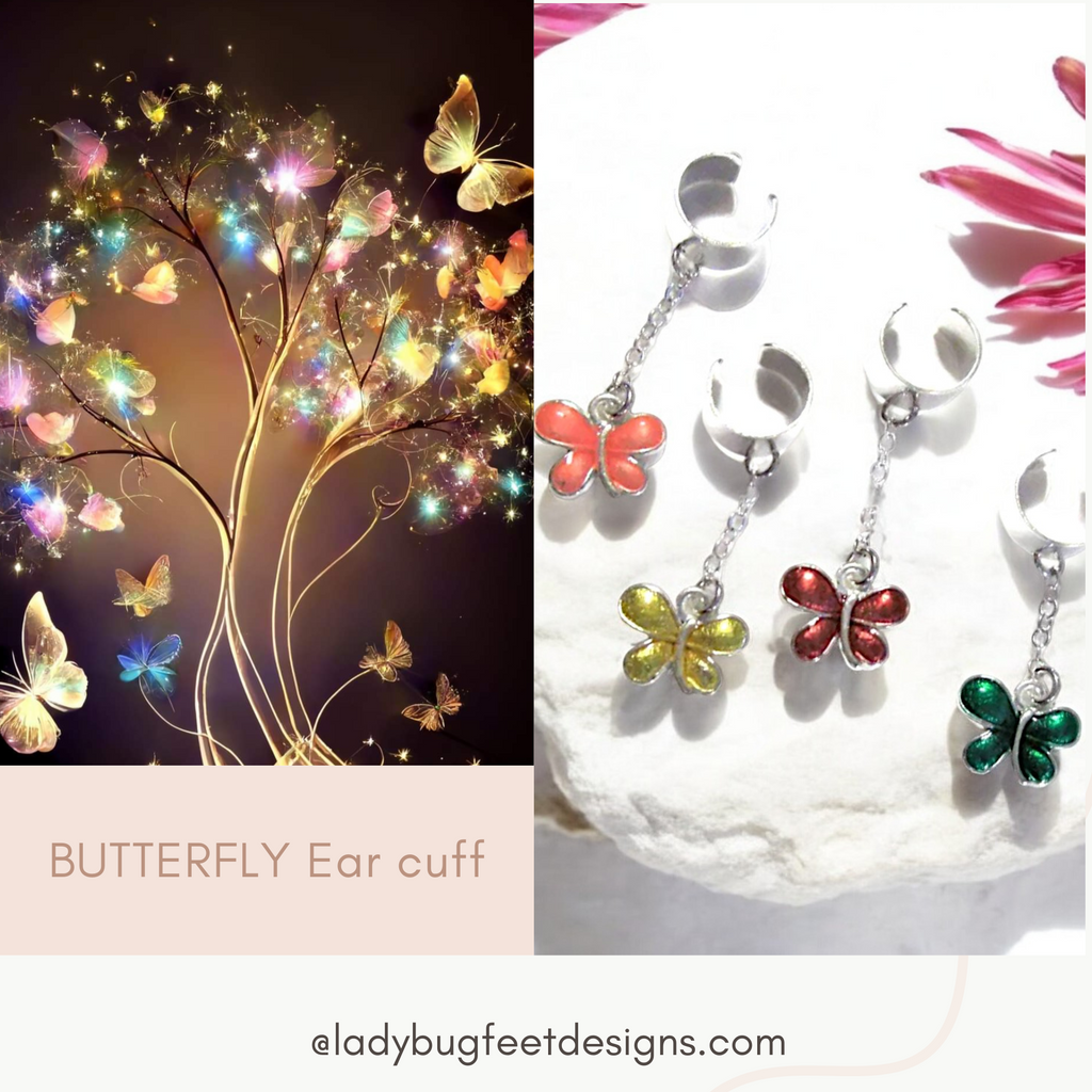 BUTTERFLY Ear cuff, silver