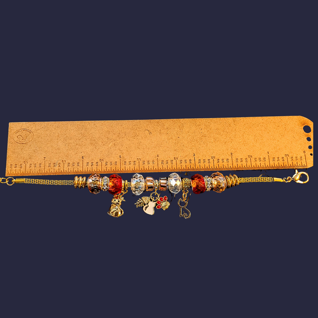 MEOW European beaded bracelet - Gold