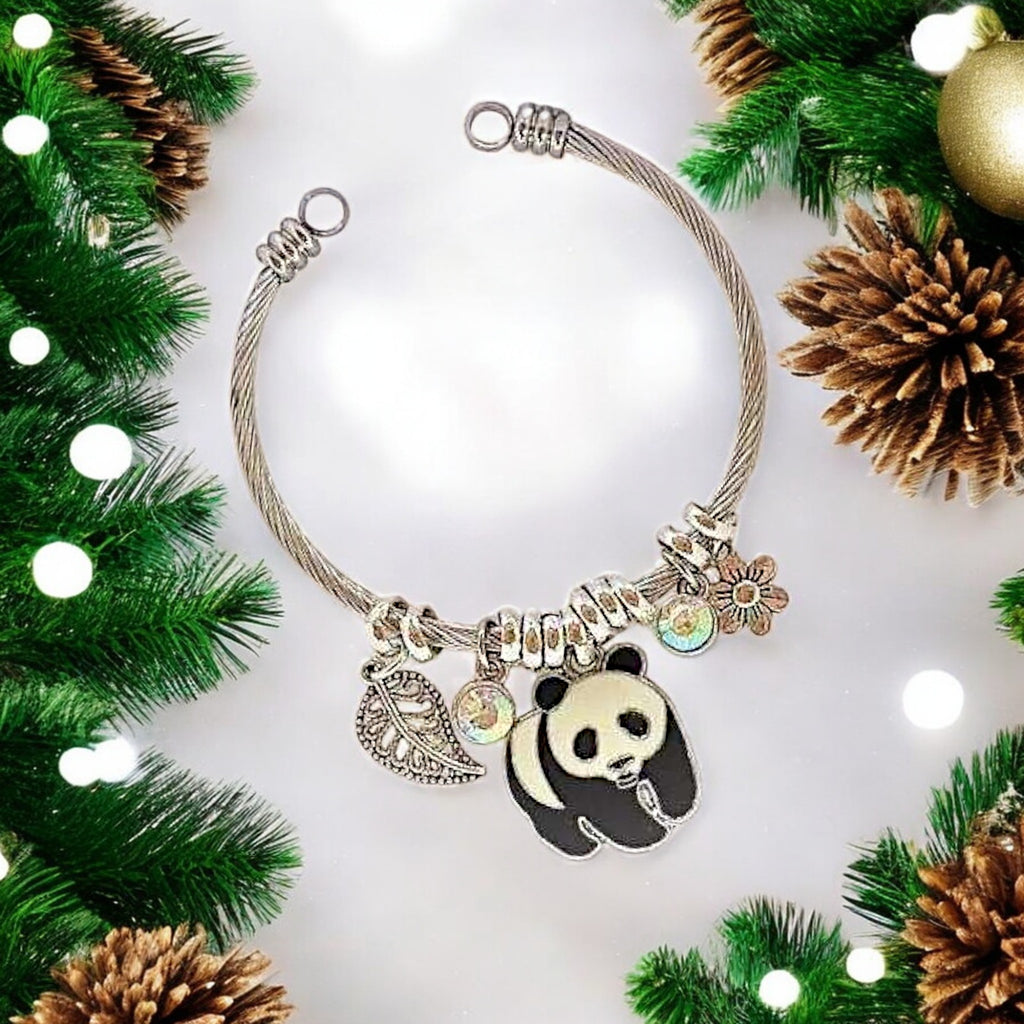 Panda Bear Euro Cuff bracelet