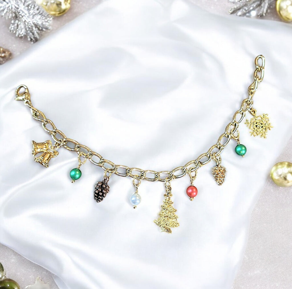 Christmas Gold Charm bracelet 2