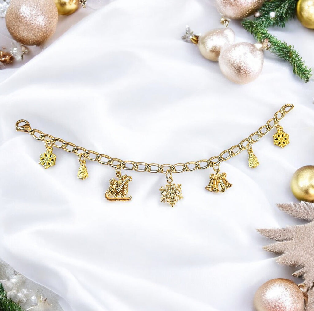 Christmas Gold Charm bracelet 3