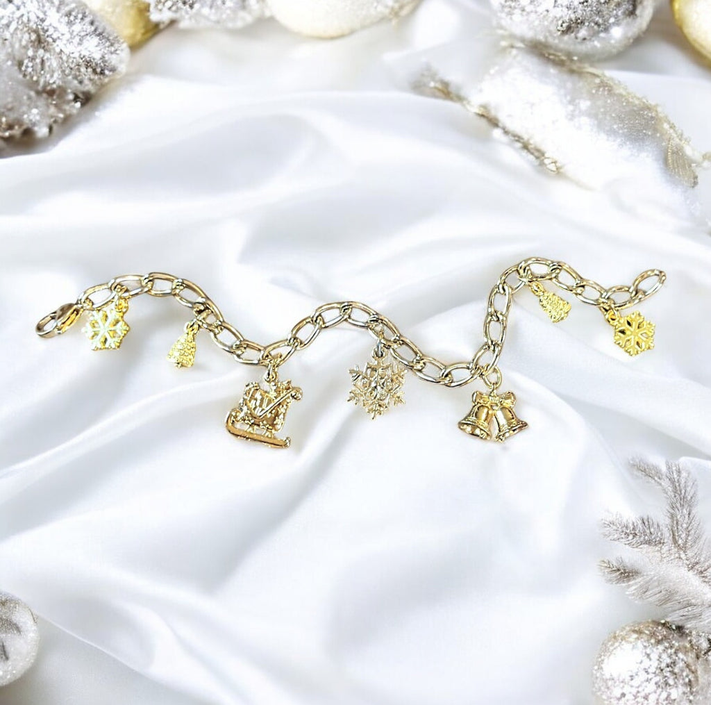 Christmas Gold Charm bracelet 3