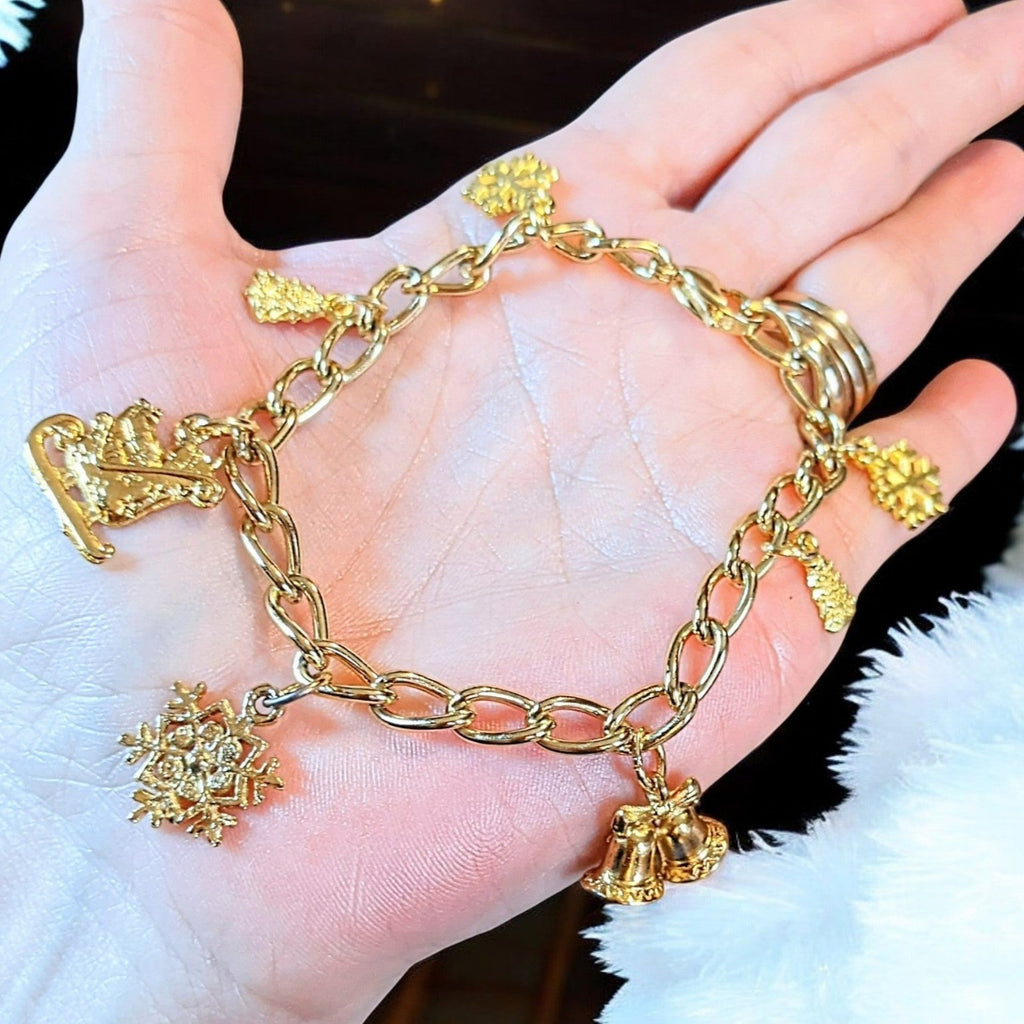 Christmas Gold Charm bracelet 3