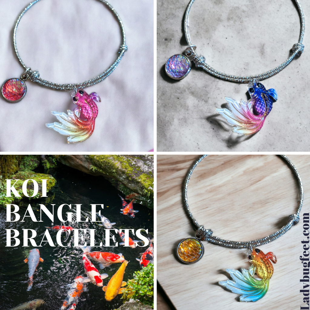 Colorful Koi Fish Bangle Bracelet